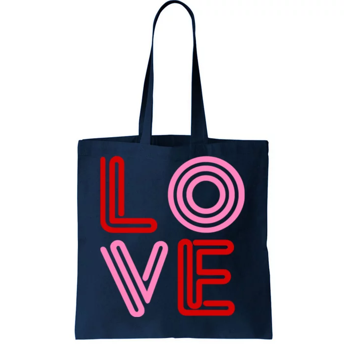 Love Valentines Day Pink And Red Logo Tote Bag