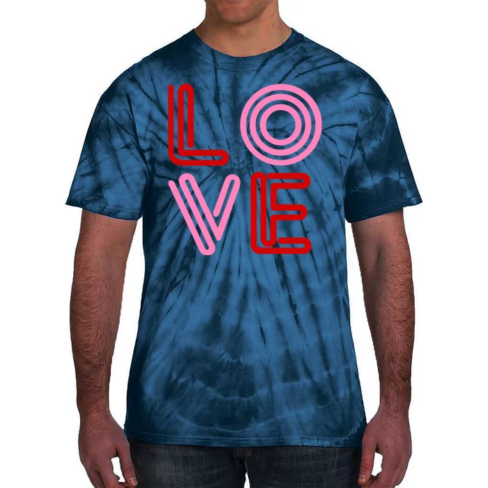 Love Valentines Day Pink And Red Logo Tie-Dye T-Shirt