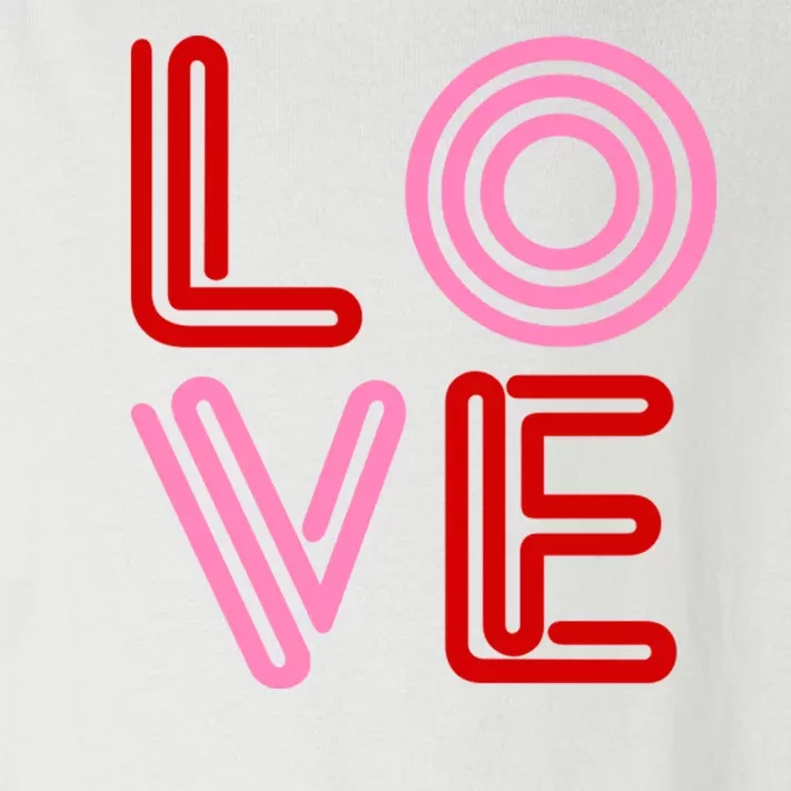 Love Valentines Day Pink And Red Logo Toddler Long Sleeve Shirt