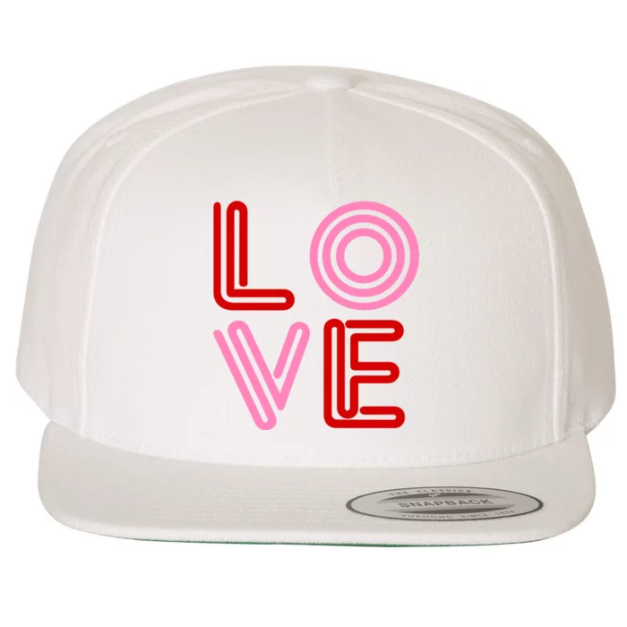 Love Valentines Day Pink And Red Logo Wool Snapback Cap