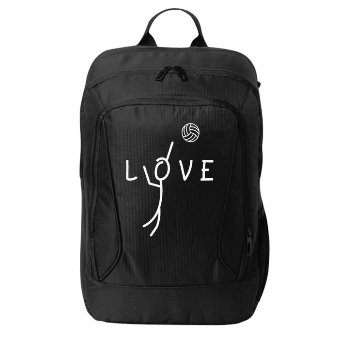 Love Volleyball Drawing Coach Player City Backpack