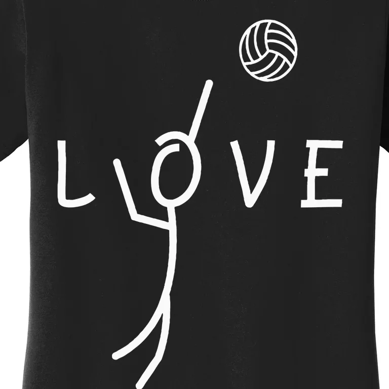 Love Volleyball Drawing Coach Player Women's T-Shirt