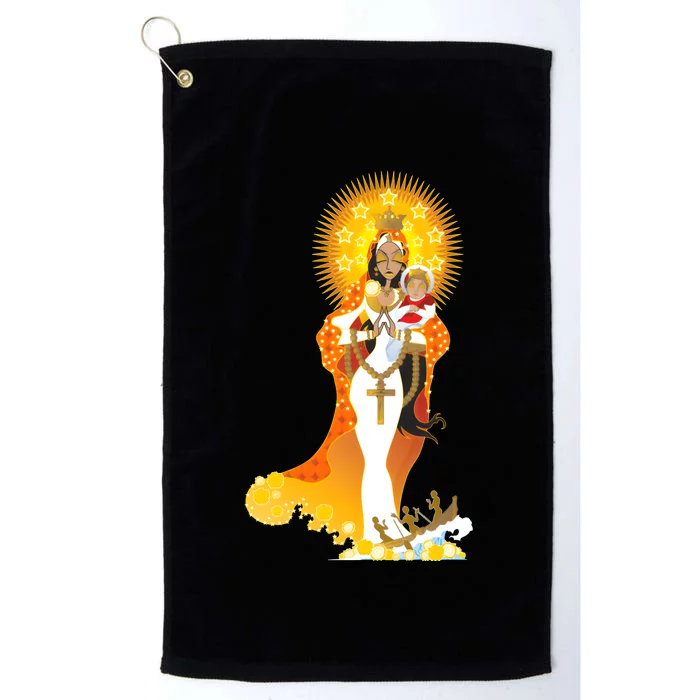 La Virgen De La Caridad Del Cobre Platinum Collection Golf Towel