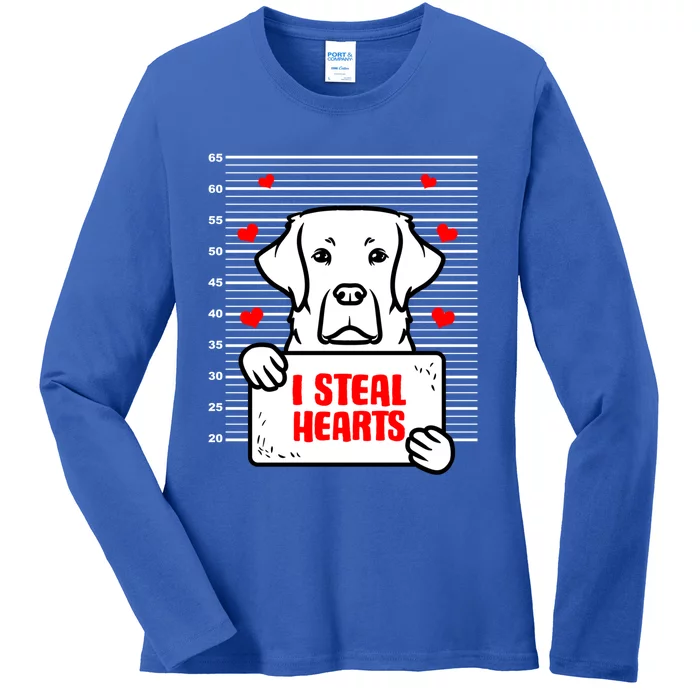 Labrador Valentine's Day Dog Lover Labrador Retriever Gift Ladies Long Sleeve Shirt