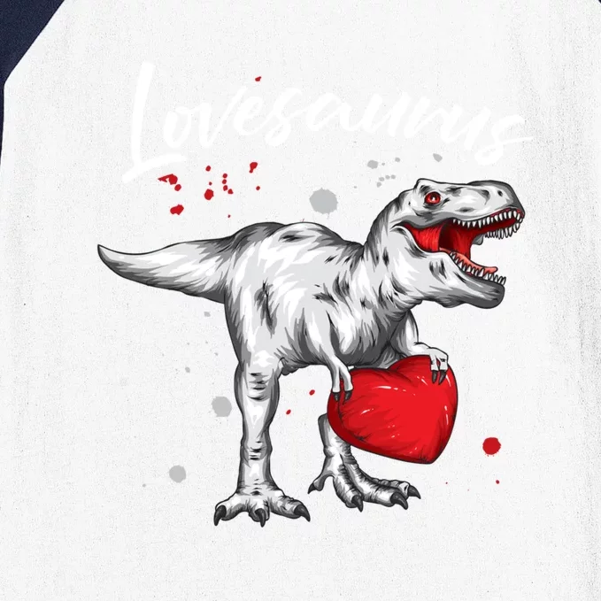 Lovesaurus Valentines Day Tgiftrex Dinosaur Vgiftday Funny Gift Baseball Sleeve Shirt