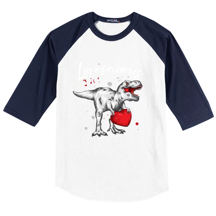 Lovesaurus Valentines Day Tgiftrex Dinosaur Vgiftday Funny Gift Baseball Sleeve Shirt