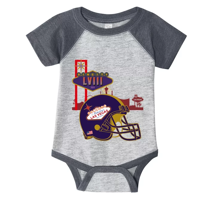 Las Vegas Football Party 2024 Football Infant Baby Jersey Bodysuit