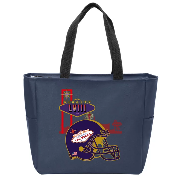 Las Vegas Football Party 2024 Football Zip Tote Bag