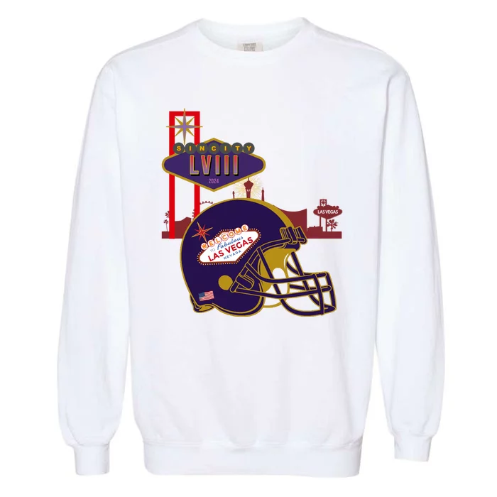 Las Vegas Football Party 2024 Football Garment-Dyed Sweatshirt