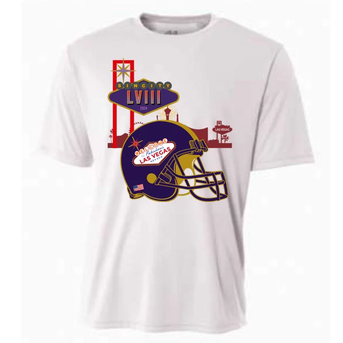 Las Vegas Football Party 2024 Football Cooling Performance Crew T-Shirt