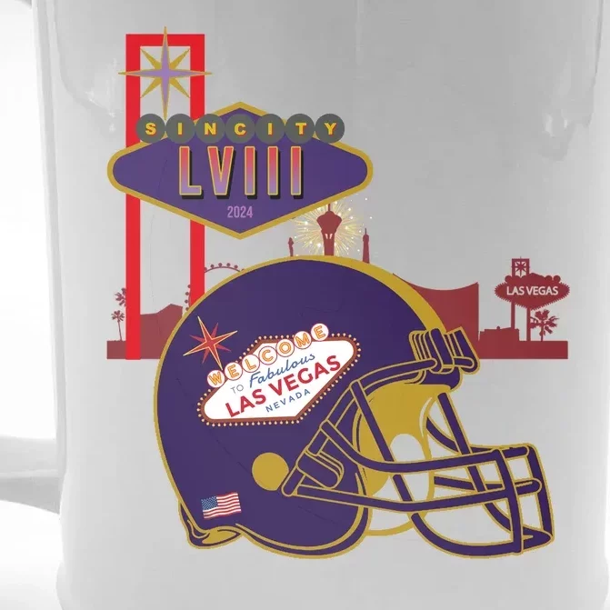 Las Vegas Football Party 2024 Football Front & Back Beer Stein