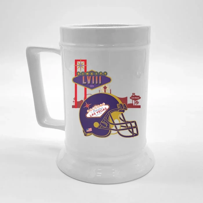 Las Vegas Football Party 2024 Football Front & Back Beer Stein