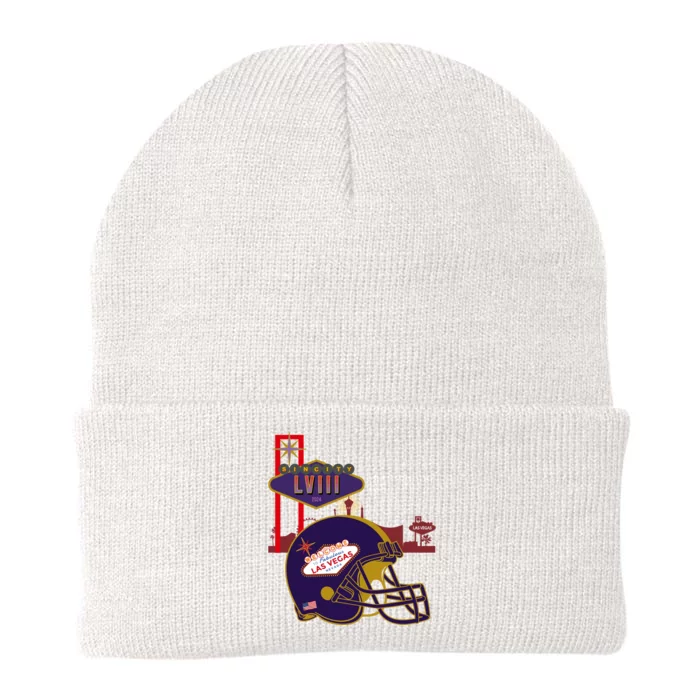 Las Vegas Football Party 2024 Football Knit Cap Winter Beanie