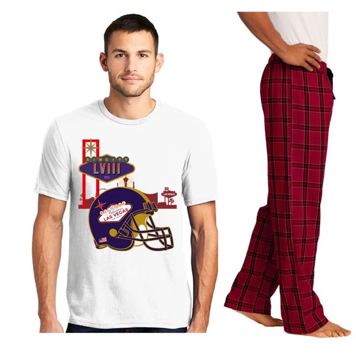 Las Vegas Football Party 2024 Football Pajama Set