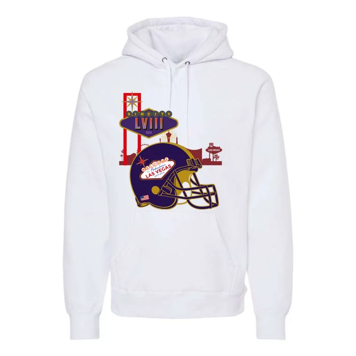 Las Vegas Football Party 2024 Football Premium Hoodie