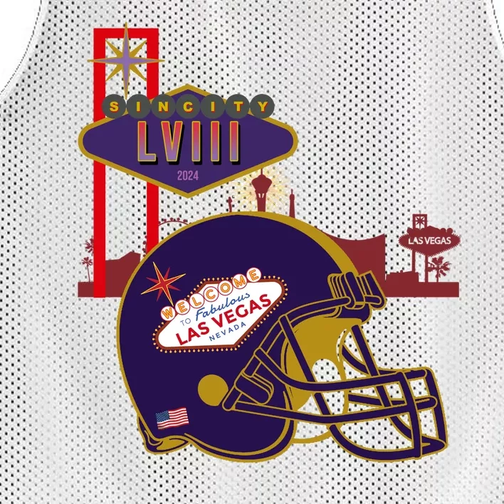 Las Vegas Football Party 2024 Football Mesh Reversible Basketball Jersey Tank