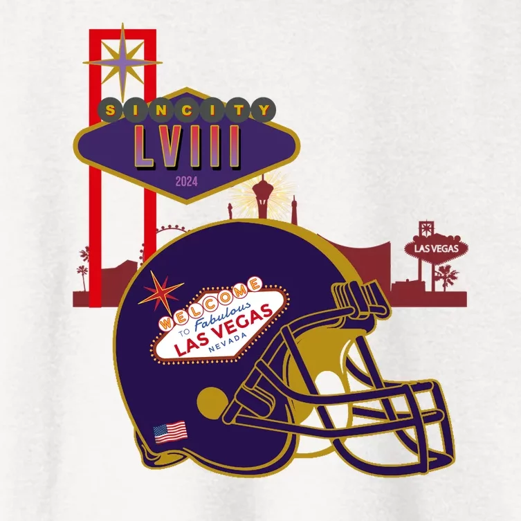 Las Vegas Football Party 2024 Football Women's Crop Top Tee