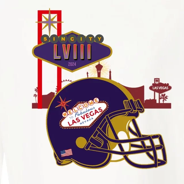 Las Vegas Football Party 2024 Football Cropped Pullover Crew