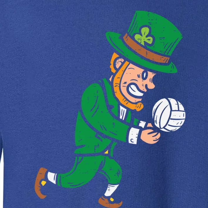 Leprechaun Volleyball Funny St Patricks Day Sport Lover Gift Funny Gift Toddler Sweatshirt