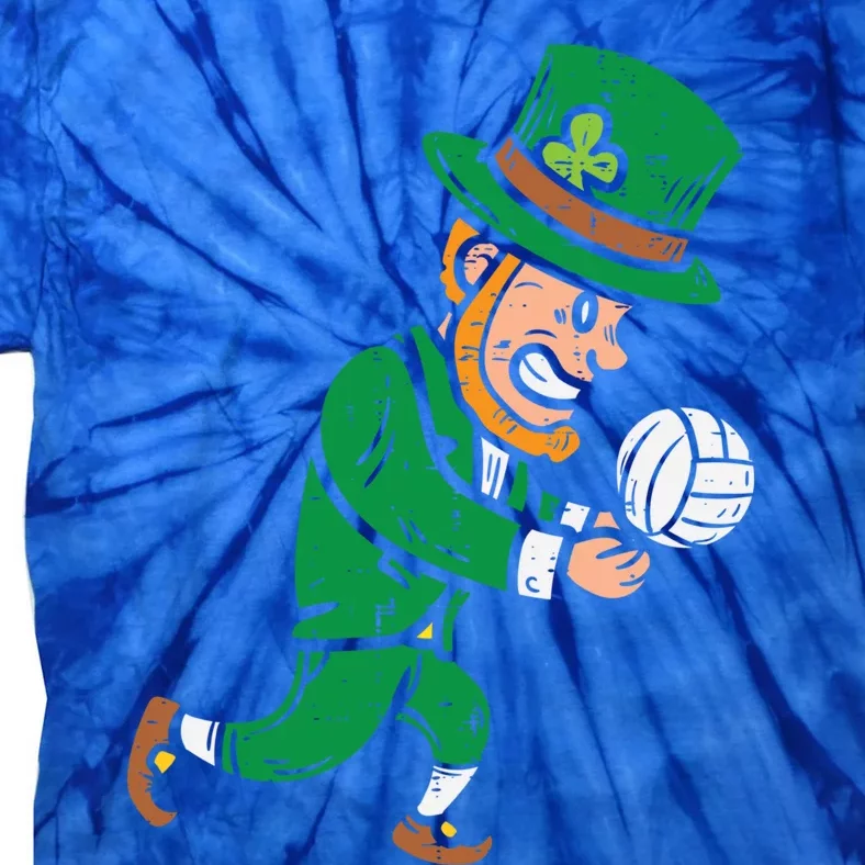 Leprechaun Volleyball Funny St Patricks Day Sport Lover Gift Funny Gift Tie-Dye T-Shirt