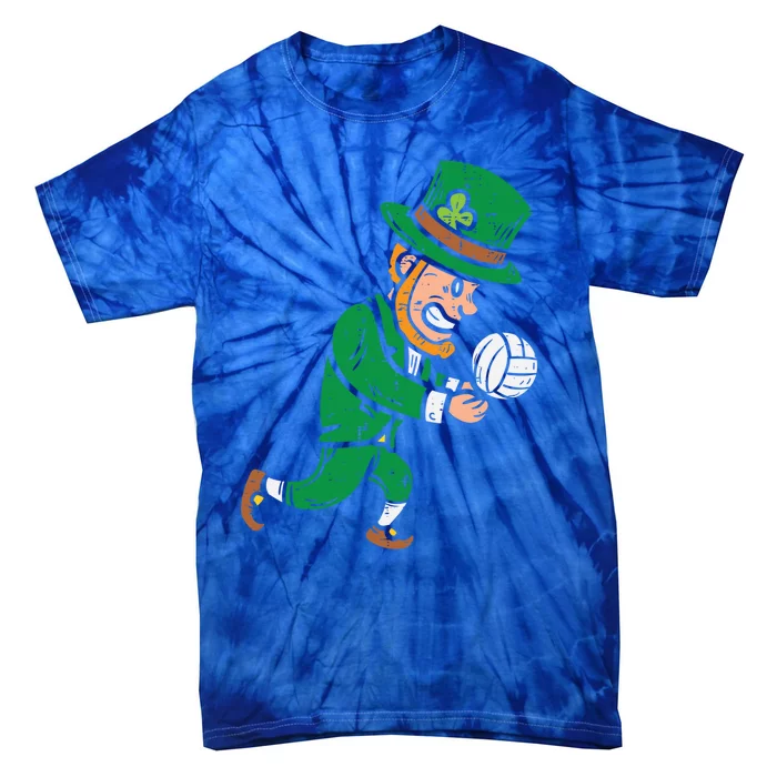 Leprechaun Volleyball Funny St Patricks Day Sport Lover Gift Funny Gift Tie-Dye T-Shirt