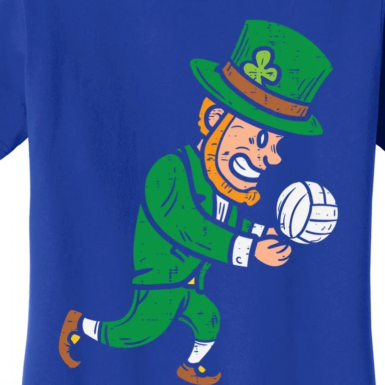 Leprechaun Volleyball Funny St Patricks Day Sport Lover Gift Funny Gift Women's T-Shirt