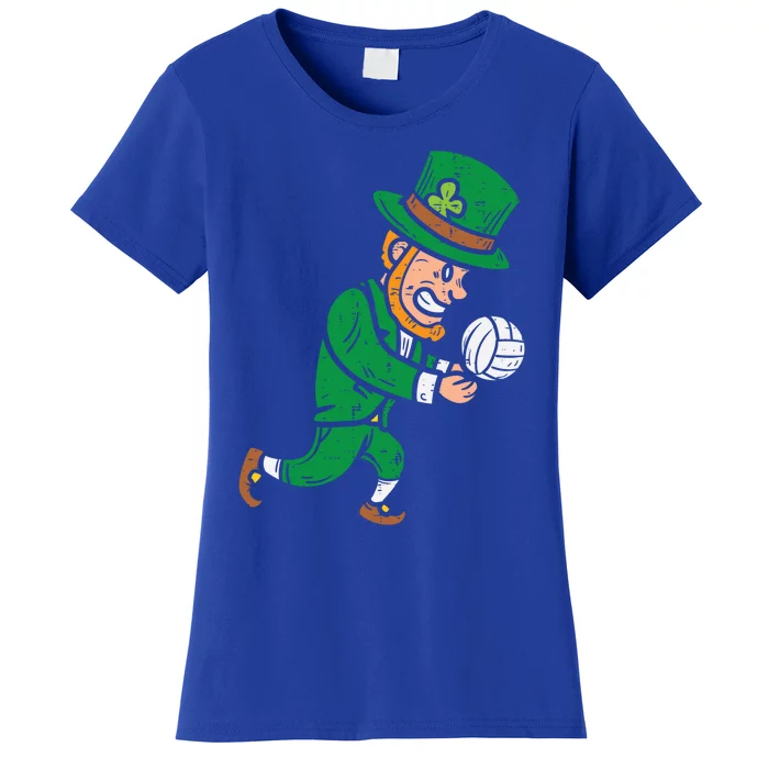 Leprechaun Volleyball Funny St Patricks Day Sport Lover Gift Funny Gift Women's T-Shirt