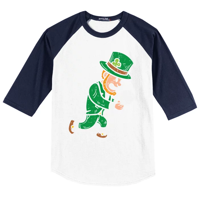 Leprechaun Volleyball Funny St Patricks Day Sport Lover Gift Funny Gift Baseball Sleeve Shirt