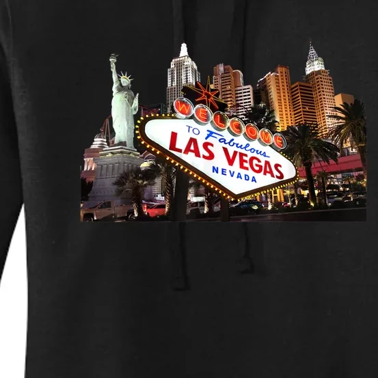 Las Vegas Famous Sign Strip Building Skyline Souvenir Women's Pullover Hoodie