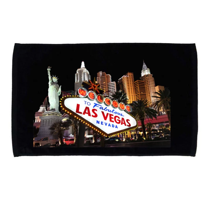 Las Vegas Famous Sign Strip Building Skyline Souvenir Microfiber Hand Towel