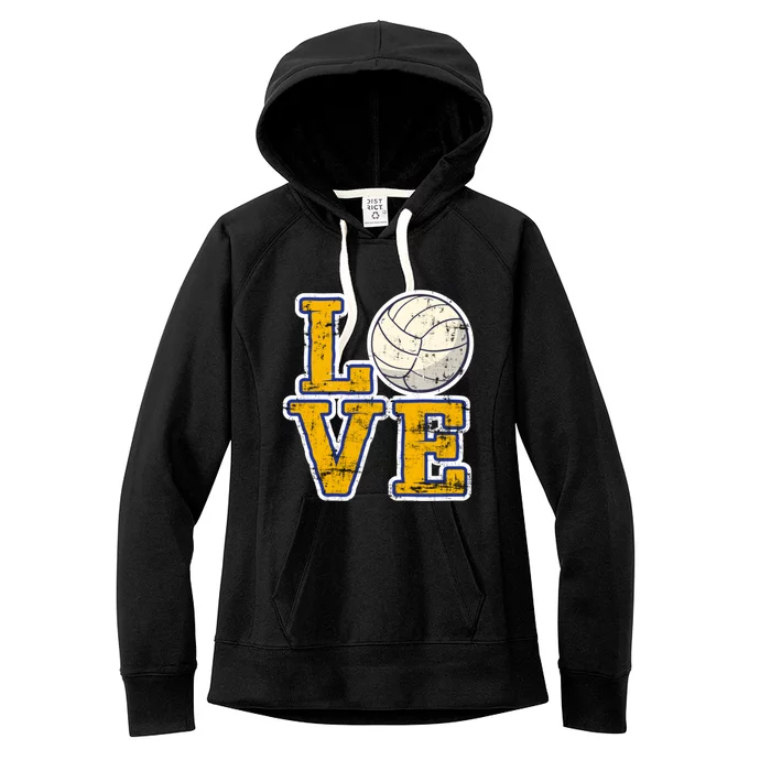 Love Volleyball Gift Women's Fleece Hoodie