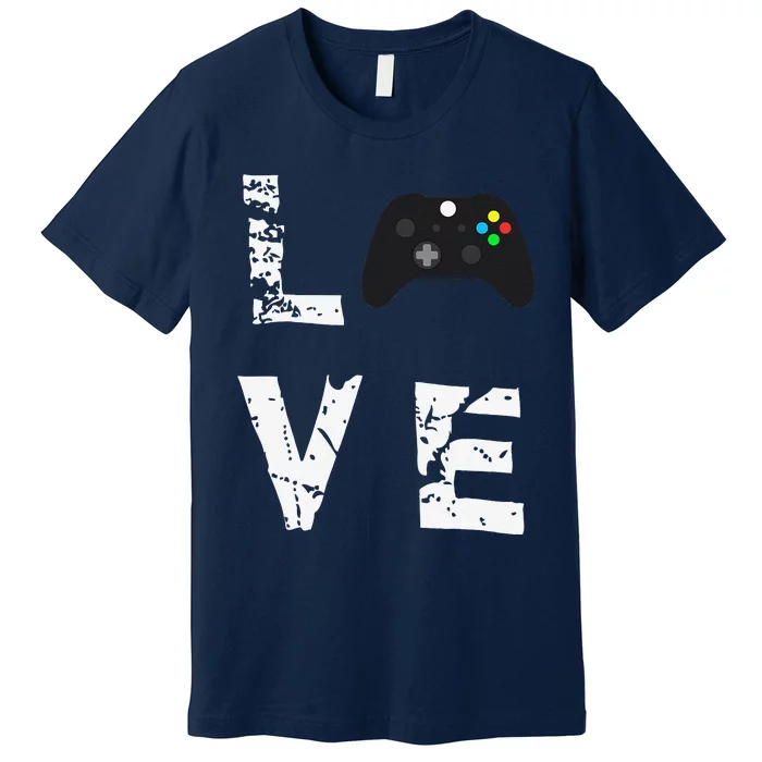 Love Video Games Valentine's Day Funny Premium T-Shirt