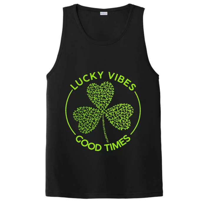 Lucky Vibes Good Times Saint Patrick's Day Performance Tank