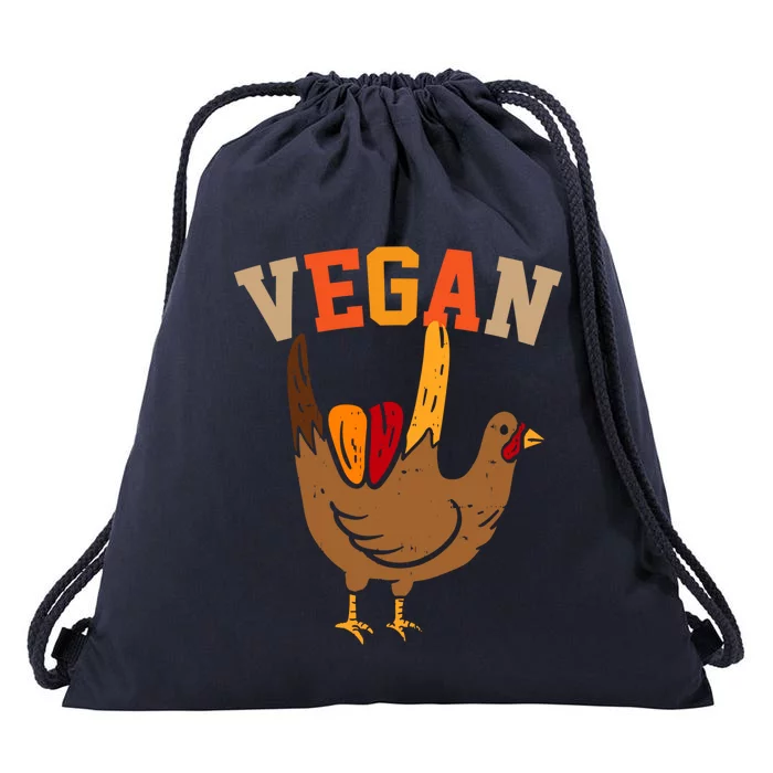 Lovin Vegans Gobble Til You Wobble Feast Mode Cute Gift Drawstring Bag