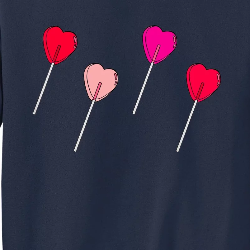 Lollipop Valentines Heart Candy Valentines Sucker Adult Sweatshirt