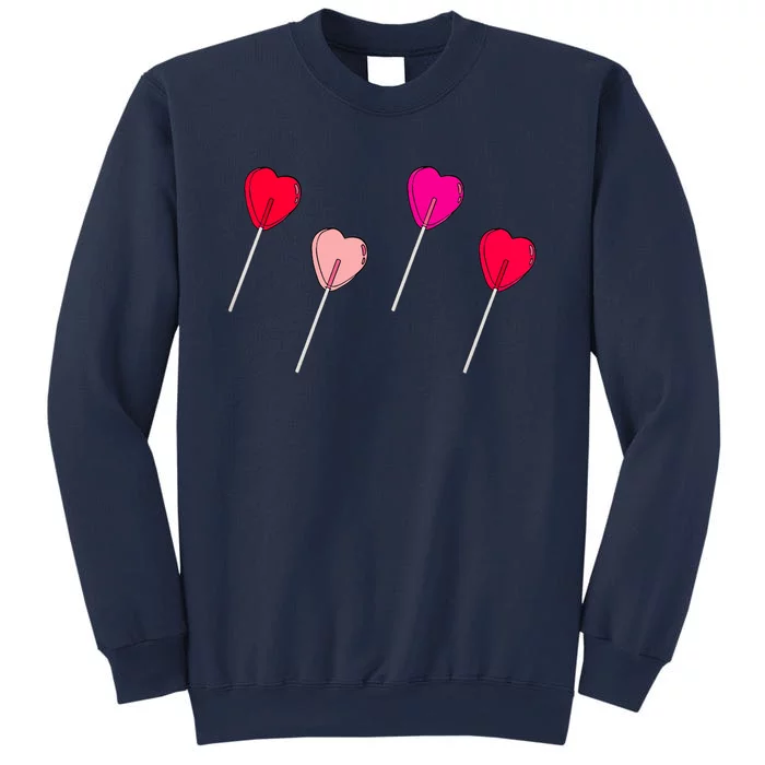 Lollipop Valentines Heart Candy Valentines Sucker Adult Sweatshirt