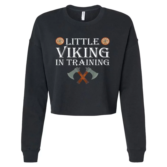 Little Viking In Training Viking Child Cropped Pullover Crew