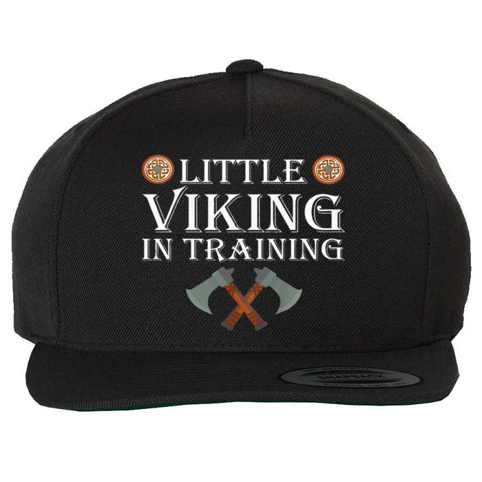 Little Viking In Training Viking Child Wool Snapback Cap