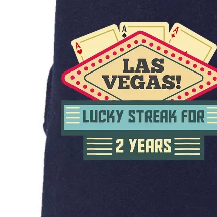 Las Vegas! Lucky Streak For 2 Years Couples Anniversary Doggie 3-End Fleece Hoodie