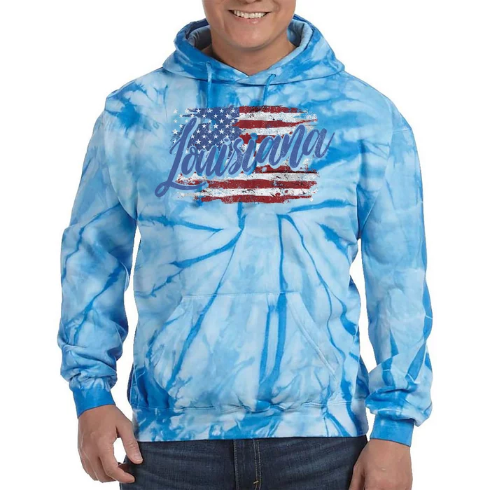 Louisiana Vintage Tie Dye Hoodie