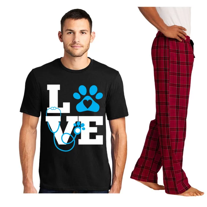 Love Veterinary Medicine Vet Tech Week Teacher Print Gift Pajama Set