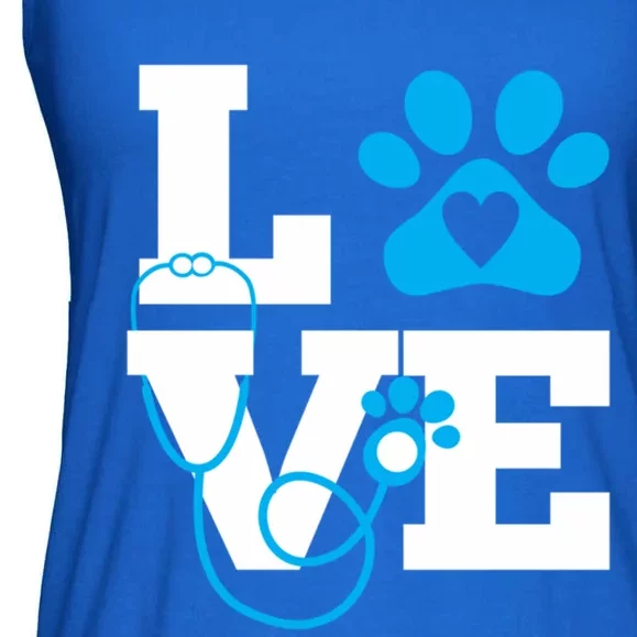 Love Veterinary Medicine Vet Tech Week Teacher Print Gift Ladies Essential Flowy Tank