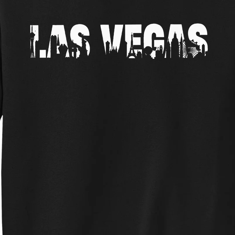 Las Vegas Nevada Nv Skyline Retro Style 70s 80s Tall Sweatshirt