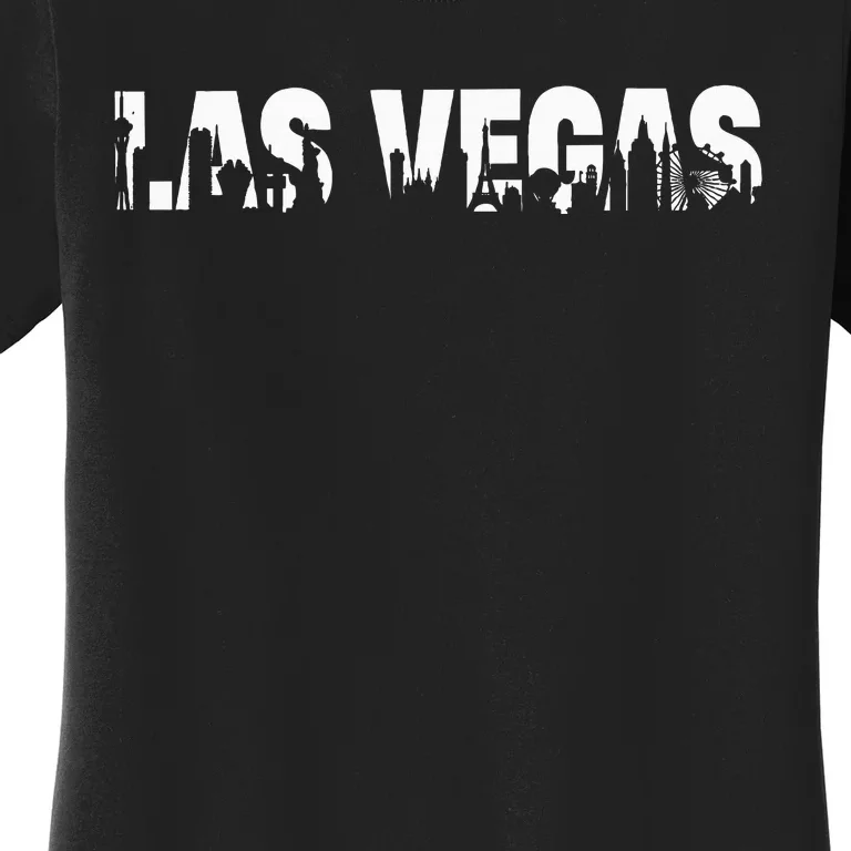 Las Vegas Nevada Nv Skyline Retro Style 70s 80s Women's T-Shirt