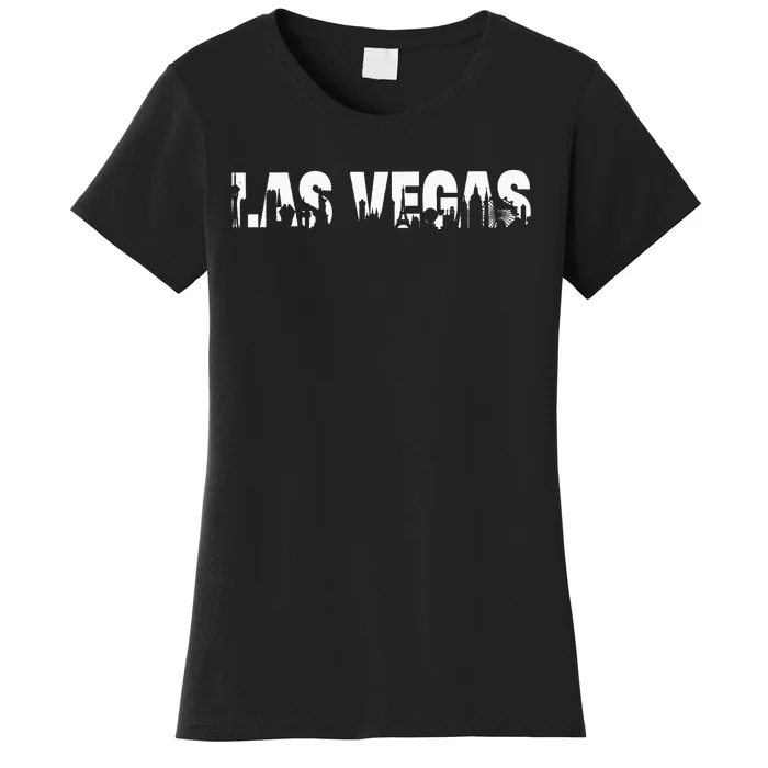 Las Vegas Nevada Nv Skyline Retro Style 70s 80s Women's T-Shirt