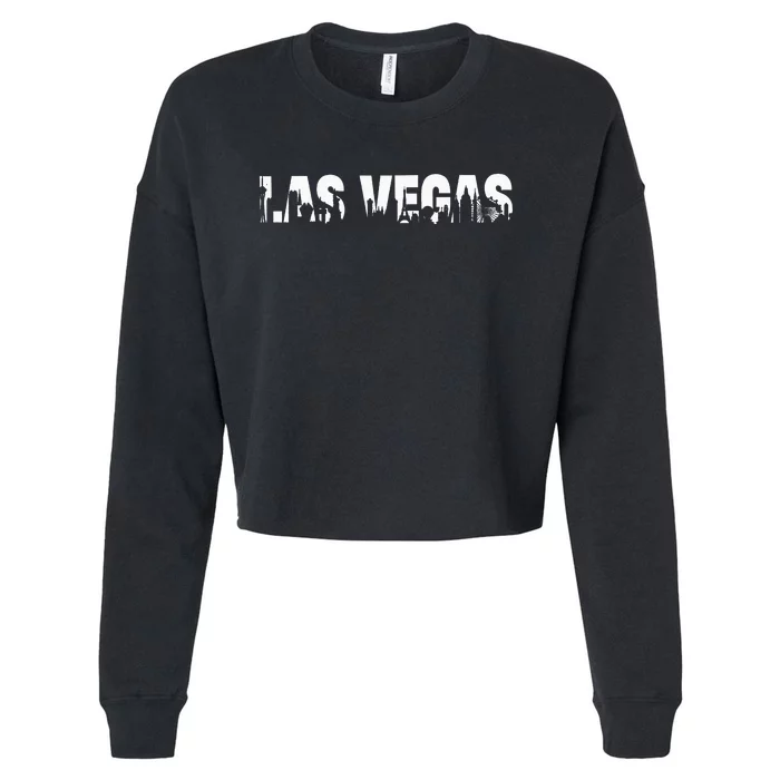 Las Vegas Nevada Nv Skyline Cropped Pullover Crew