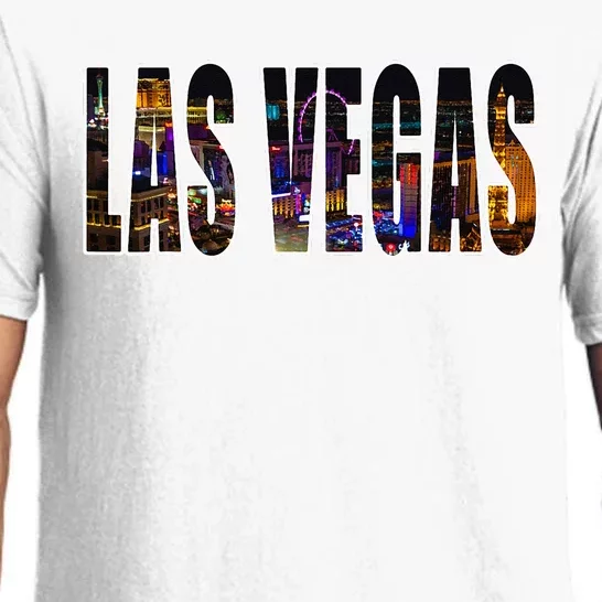 Las Vegas Nevada Urban Skyline Photography Font Pajama Set