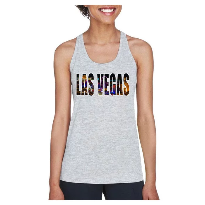 Las Vegas Nevada Urban Skyline Photography Women's Racerback Tank