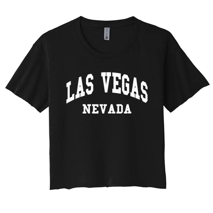 Las Vegas Nevada Throwback Women's Crop Top Tee