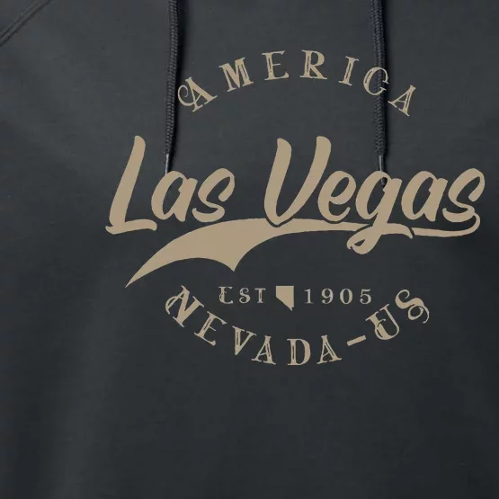 Las Vegas Nv Nevada Performance Fleece Hoodie